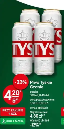 Żabka Piwo Tyskie Gronie oferta