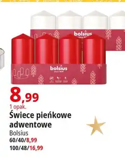 E.Leclerc Świeca pieńkowa 100/48 czerwona Bolsius oferta