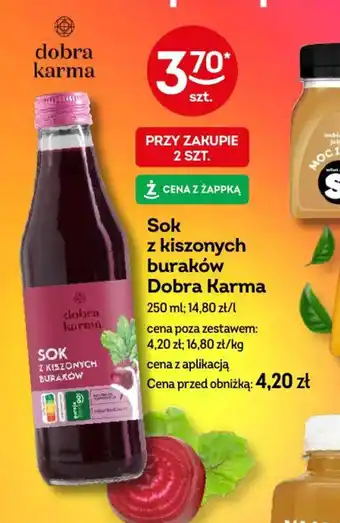 Żabka Sok z kiszonych buraków Dobra Karma oferta