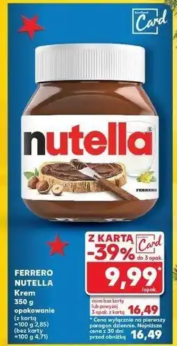 Kaufland Krem czekoladowo-orzechowy Nutella oferta