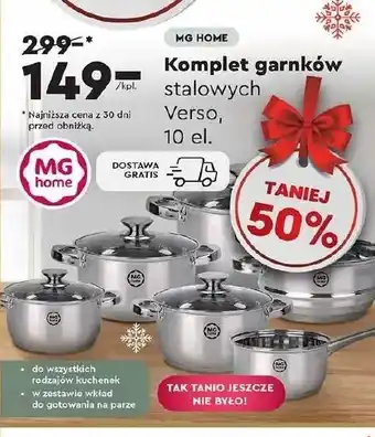 Biedronka Komplet garnków verso Mg Home oferta