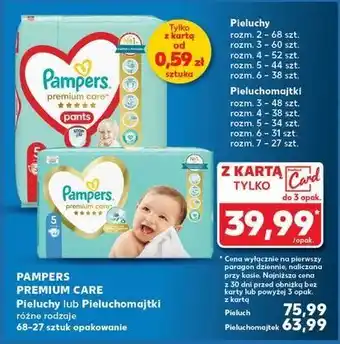 Kaufland Pieluchy 7 Pampers Premium Care Pants oferta