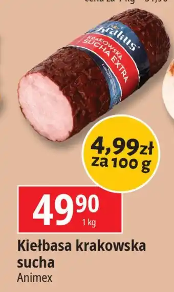 E.Leclerc Kiełbasa krakowska sucha Krakus animex oferta