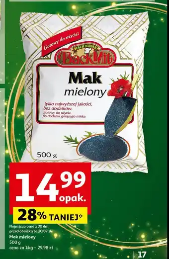 Auchan Mak mielony Backmit oferta