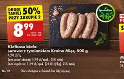 Biedronka Kiełbasa biała surowa z tymiankiem oferta