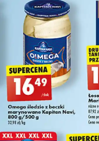 Biedronka Omega śledzie z beczki oferta