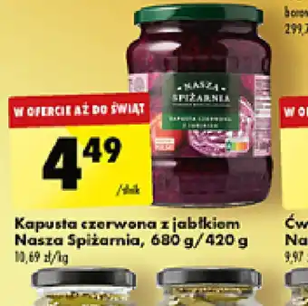 Biedronka Kapusta czerwona z jabłkiem Nasza Spiżarnia oferta