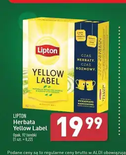 ALDI Herbata Lipton yellow label tea oferta