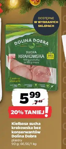 Netto Kiełbasa krakowska Dolina Dobra oferta