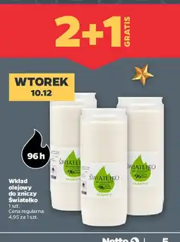 Netto Wkład olejowy 96 h Światełko oferta