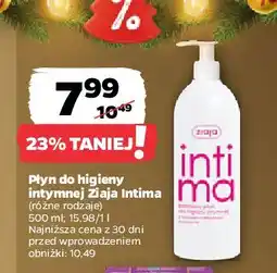 Netto Kremowy płyn do higieny intymnej z kwasem mlekowym Ziaja Intima oferta