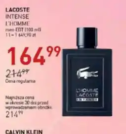 Jawa Drogerie Lacoste Intense L'Homme oferta