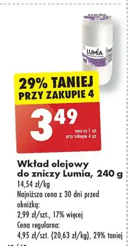 Biedronka Wkład olejowy do zniczy Lumia oferta