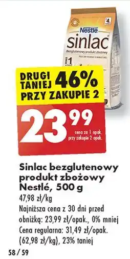 Biedronka Kaszka zbożowa bezglutenowa Nestle Sinlac oferta