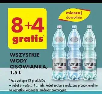 Biedronka Woda lekko gazowana Cisowianka oferta