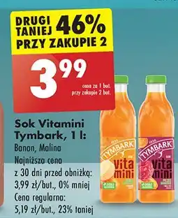 Biedronka Sok malina-marchew-jabłko Tymbark Vitamini oferta