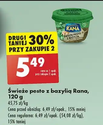 Biedronka Pesto z bazylią Giovanni Rana oferta