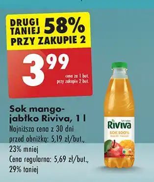 Biedronka Sok jabłko-mango Riviva oferta