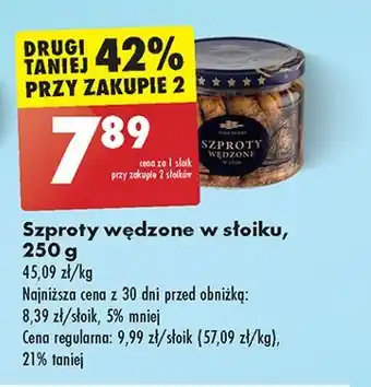 Biedronka Szproty wędzone oferta