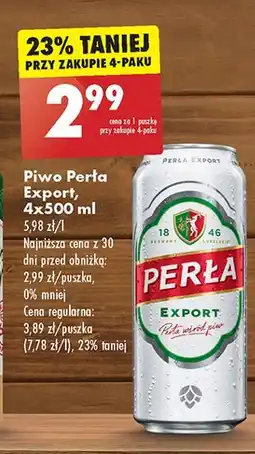 Biedronka Piwo Perła Export oferta