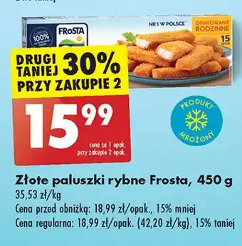 Biedronka Złote paluszki rybne z fileta Frosta oferta