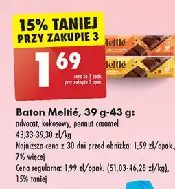 Biedronka Baton peanut caramel Meltie oferta