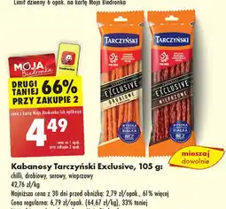 Biedronka Kabanosy serowe Tarczyński Exclusive oferta