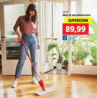 Lidl Mop płaski ze spryskiwaczem Vileda oferta