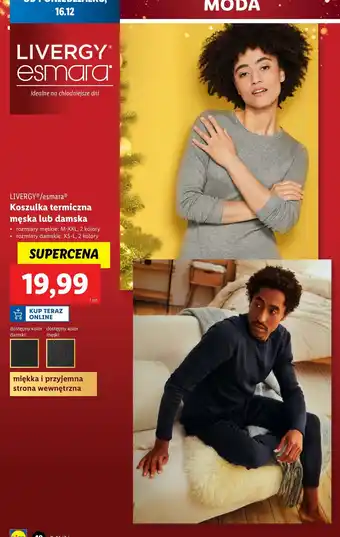 Lidl Koszulka termiczna m-xxl Livergy oferta