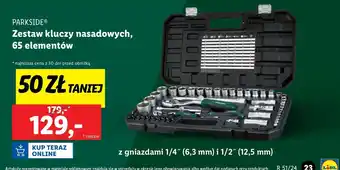 Lidl Zestaw kluczy nasadowych 1/4 + 1/2 Parkside oferta