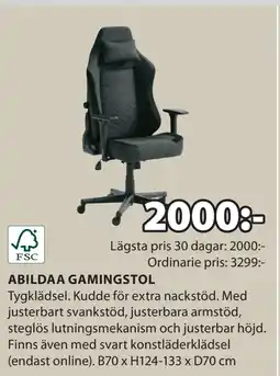 JYSK ABILDAA GAMINGSTOL oferta