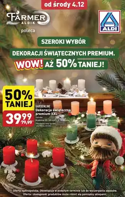 ALDI Dekoracja świąteczna premium xxl Gardenline oferta