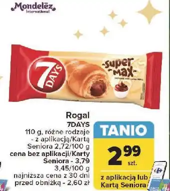 Carrefour Rogal z nadzieniem kakaowym 7 Days Super Max oferta