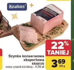 Carrefour Szynka konserwowa eksportowa Krakus Animex oferta