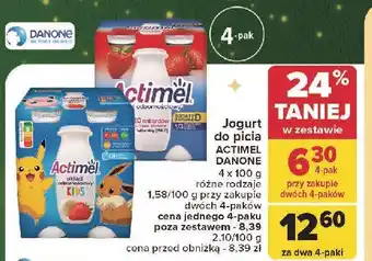 Carrefour Jogurt kids truskawka i banan Danone Actimel oferta