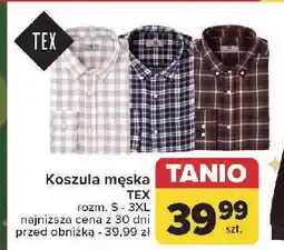 Carrefour Koszula męska s-3xl Tex oferta