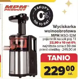 Carrefour Wyciskarka mso 12 Mpm Product oferta