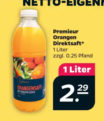 Netto Premieur Orangen Direktsaft oferta