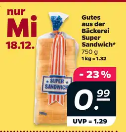 Netto Gutes aus der Bäckerei Super Sandwich oferta