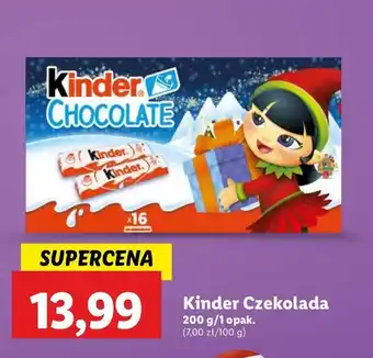 Lidl Czekoladki świąteczne Kinder Chocolate oferta