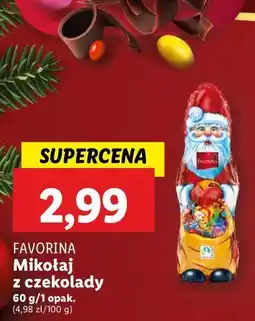 Lidl Mikołaj z czekolady Favorina oferta