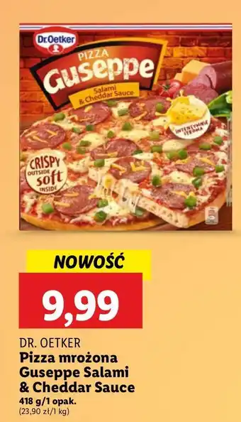 Lidl Pizza salami & cheddar sauce Dr. Oetker Guseppe oferta