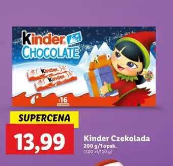 Lidl Czekoladki świąteczne Kinder chocolate oferta