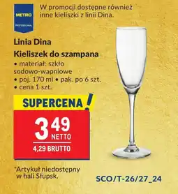 Makro Kieliszek do szampana Metro oferta