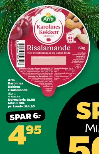 Netto Arla Karolines Køkken risalamande oferta