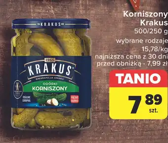 Carrefour Ogórki korniszony Krakus Maspex oferta