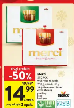 Intermarche Bombonierka zielona Storck Merci oferta