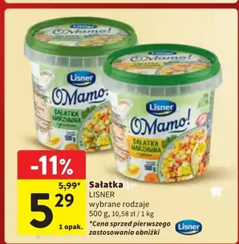 Intermarche Sałatka warzywna z jajkiem Lisner O Mamo! oferta