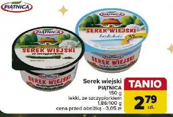 Carrefour Serek ze szczypiorkiem Piątnica serek wiejski oferta