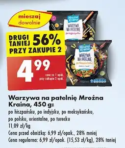 Biedronka Warzywa na patelnię po azjatycku z mieszanką przypraw Mroźna kraina oferta